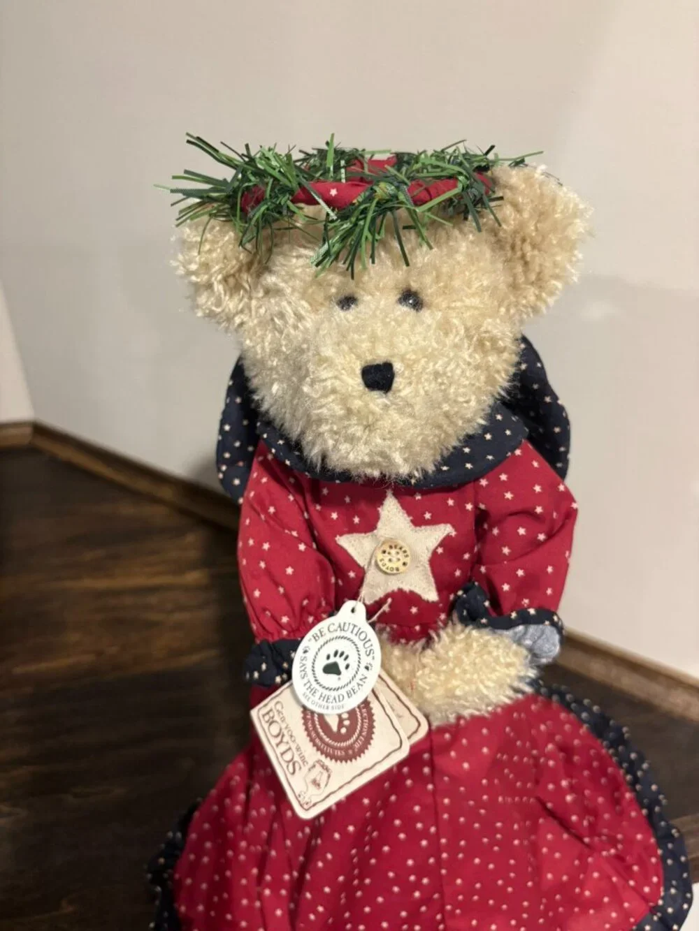NWT, Vintage Retired Boyds Bear Tree Topper: Mary Angelwish